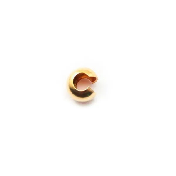 Cache nœud 4.0mm Gold filled 14 carat x 5pcs  