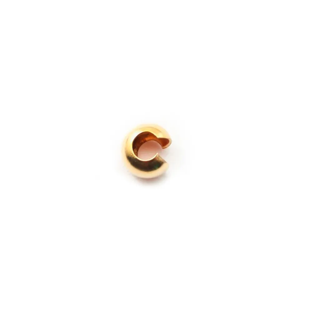 4.0mm Crimp cover AT Gold filled 14carat x 5pcs 