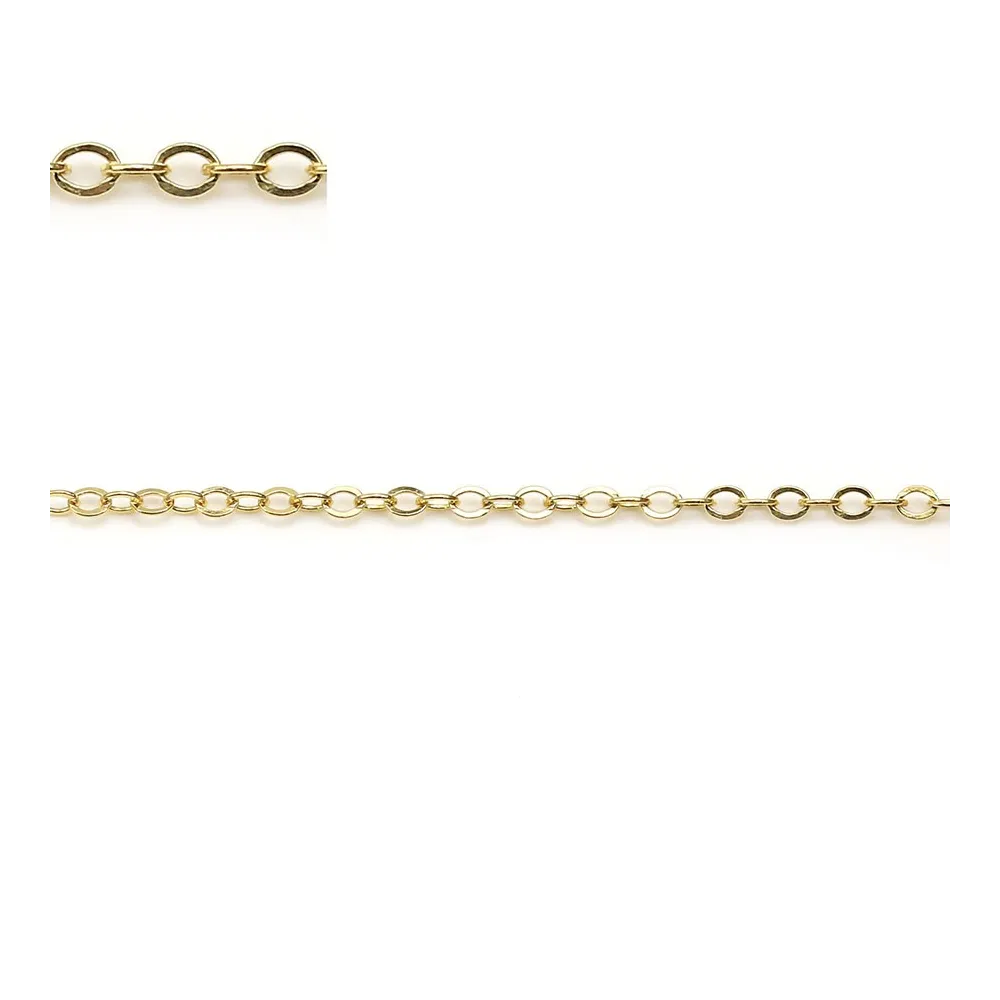Chaine lissage Gold Filled 14 carats 2.1x1.6mmX 50cm