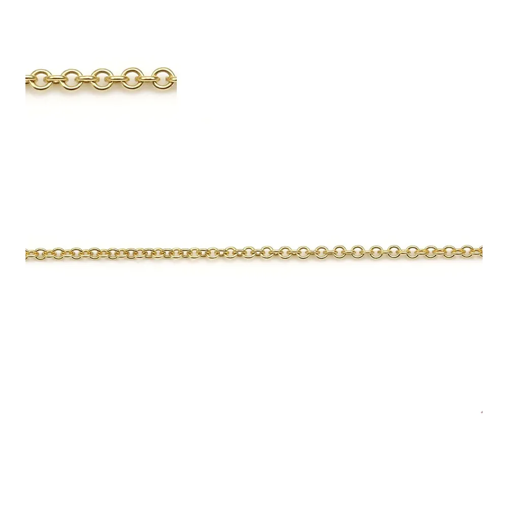 Chaine gold filled 14 carats  maille anneau oval 1.1x1.2mm x  50cm