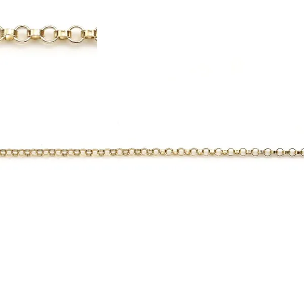 Chaine14KGF  Maille Anneau Ovale 1.1mm  x  50cm