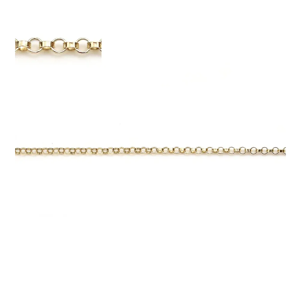 Chaine14KGF  Maille Anneau Ovale 1.1mm  x  50cm