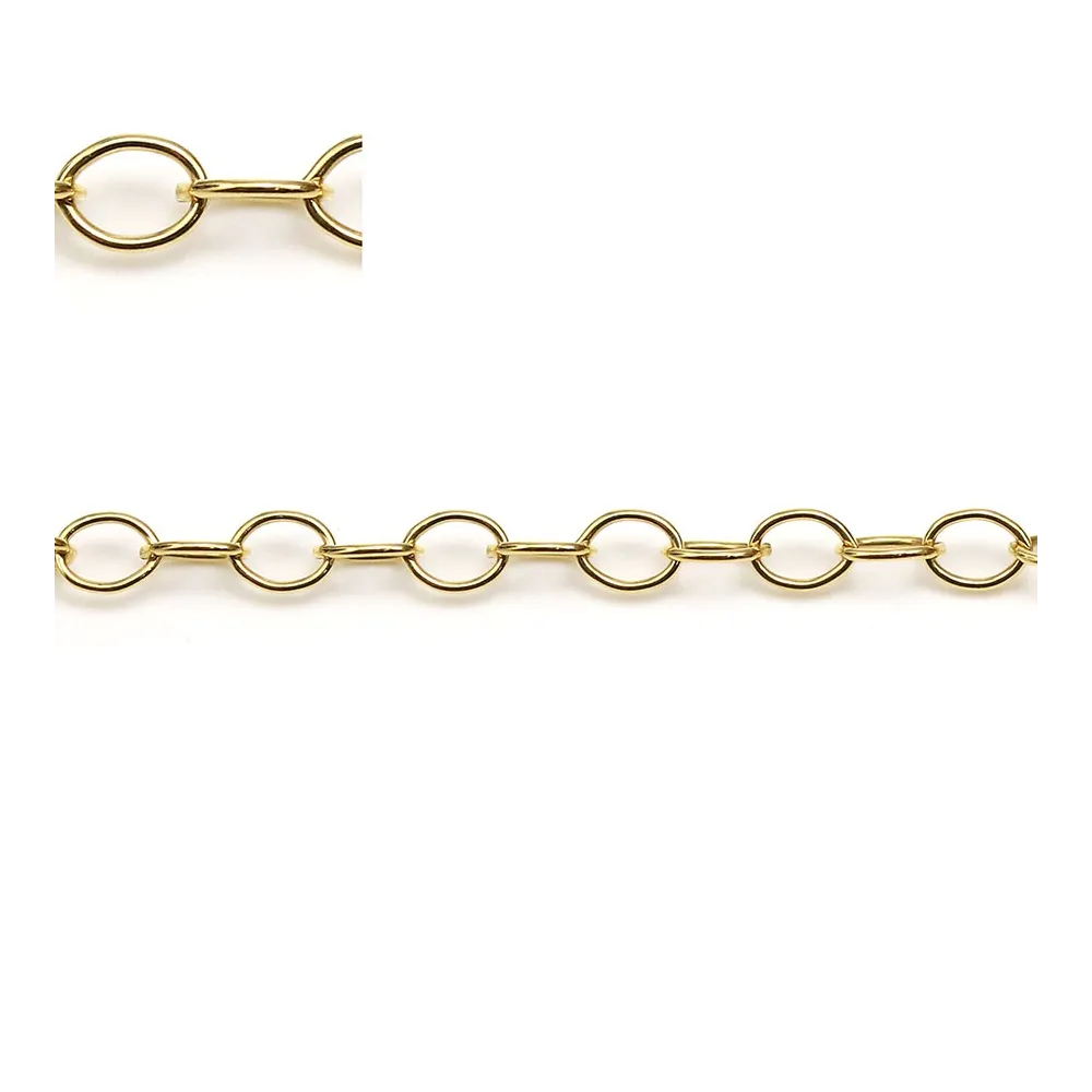 Oval Chaine 14KGF  4x5mm x  50cm