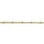 Chaîne 14KGF plat avec boule 1.05x1.9mm x 50cm