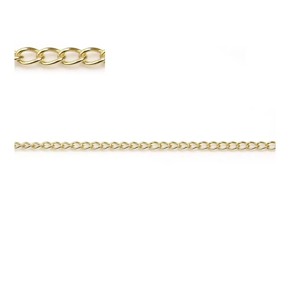 Chaîne 14KGF Gourmette Cable 1.5x2.0mm x 50cm