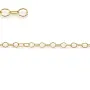 Chaine gold filled  14 carats  maille  ovale 2.6x3.7mm x  50cm