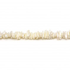 White freshwater pearl baroque 6x12mm x 40cm