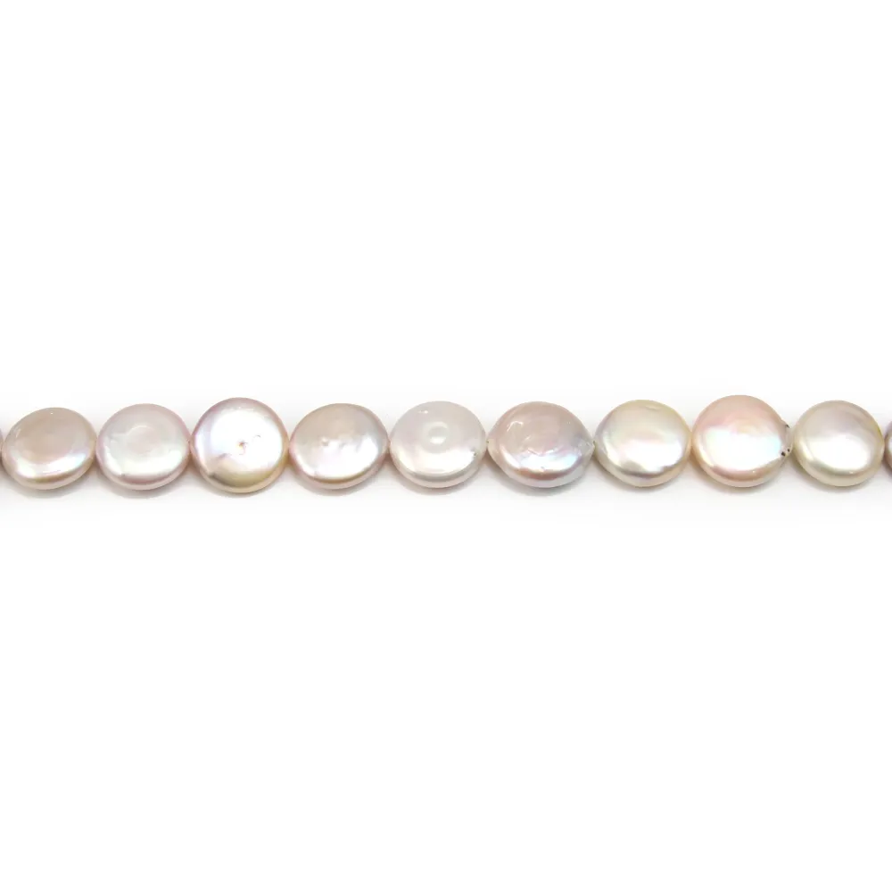 Perles de culture d'eau douce, blanche, ronde, 14mm x 1pc