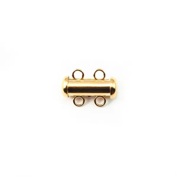 Fermoir 2 rangs coulissant 4.3X15mm Gold filled 14carats X1 pc