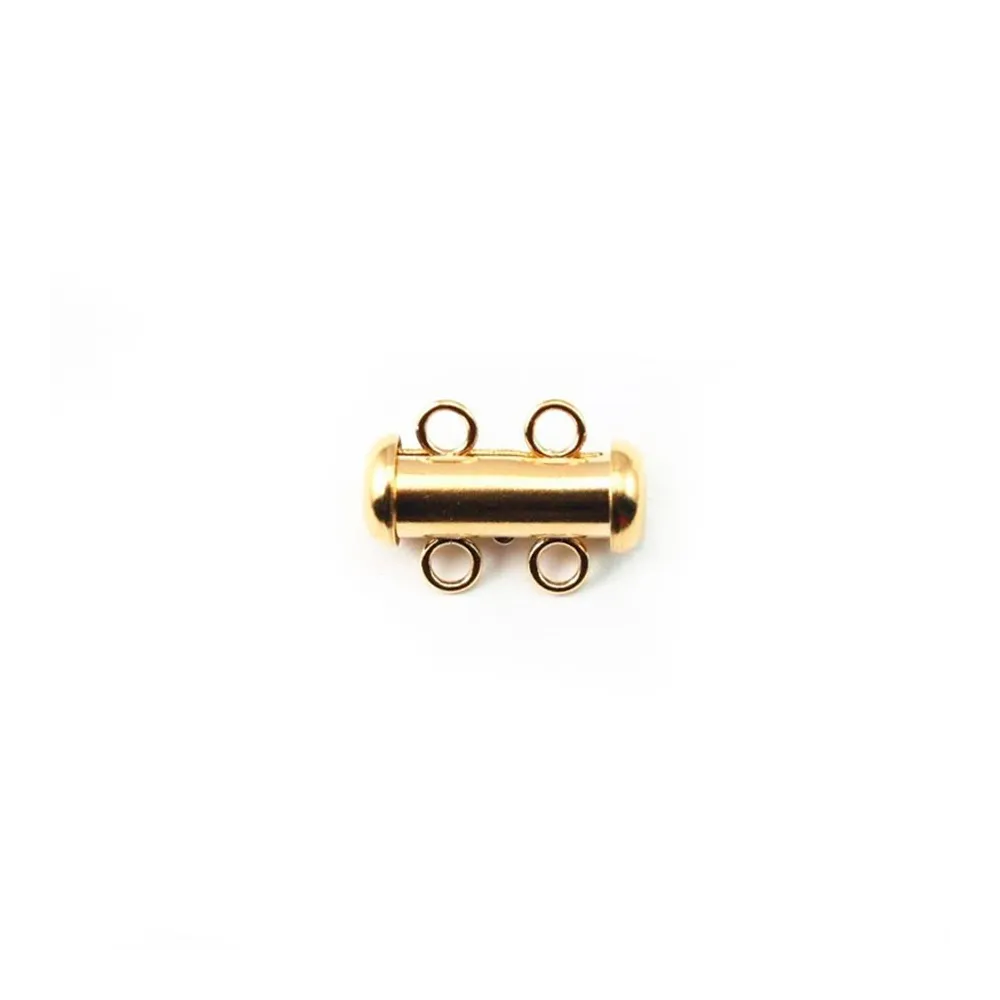 Fermoir 2 rangs coulissant 4.3X15mm Gold filled 14carats X1 pc