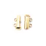 Fermoir 2 rangs coulissant 4.3X15mm Gold filled 14carats X1 pc