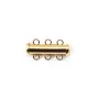 Fermoir 3rangs coulissant 2pcs 4.3x20mm gold filled 14 carats x 1pc