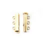 Fermoir 3rangs coulissant 2pcs 4.3x20mm gold filled 14 carats x 1pc