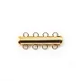Femoir tube 4 rang coulissant 4.3X26mm Gold Filled 14 carats x 1pc