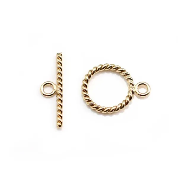 Fermoir OT Guilloché Gold filled 14 carats 11mm  x 1pc