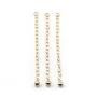 Chaine allongée&boule gold filled 14 carats  4mm x1pc