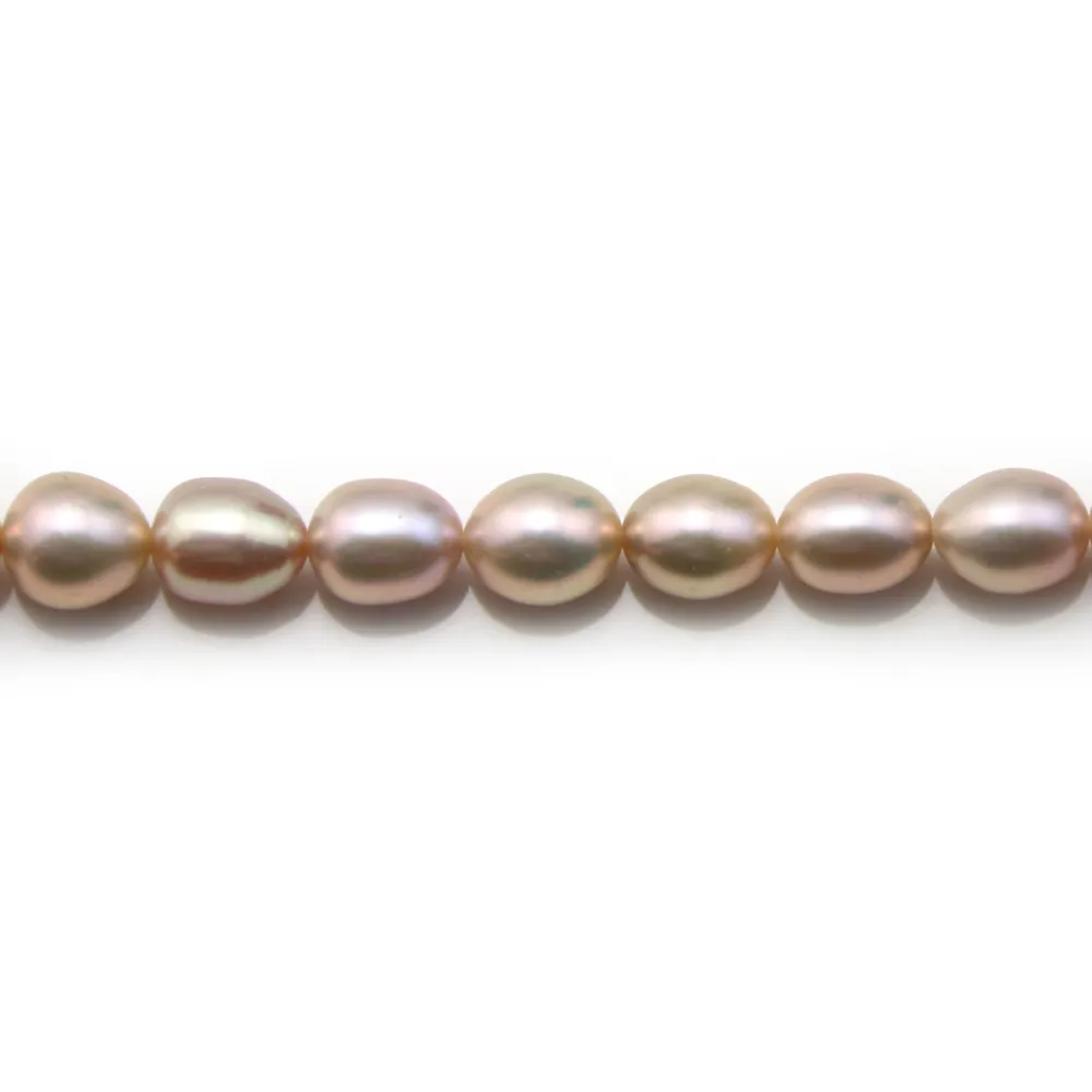 Perles de culture d'eau douce, mauve, olive, 5-7mm x 4pcs