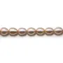 Perles de culture d'eau douce, mauve, olive, 5-7mm x 4pcs