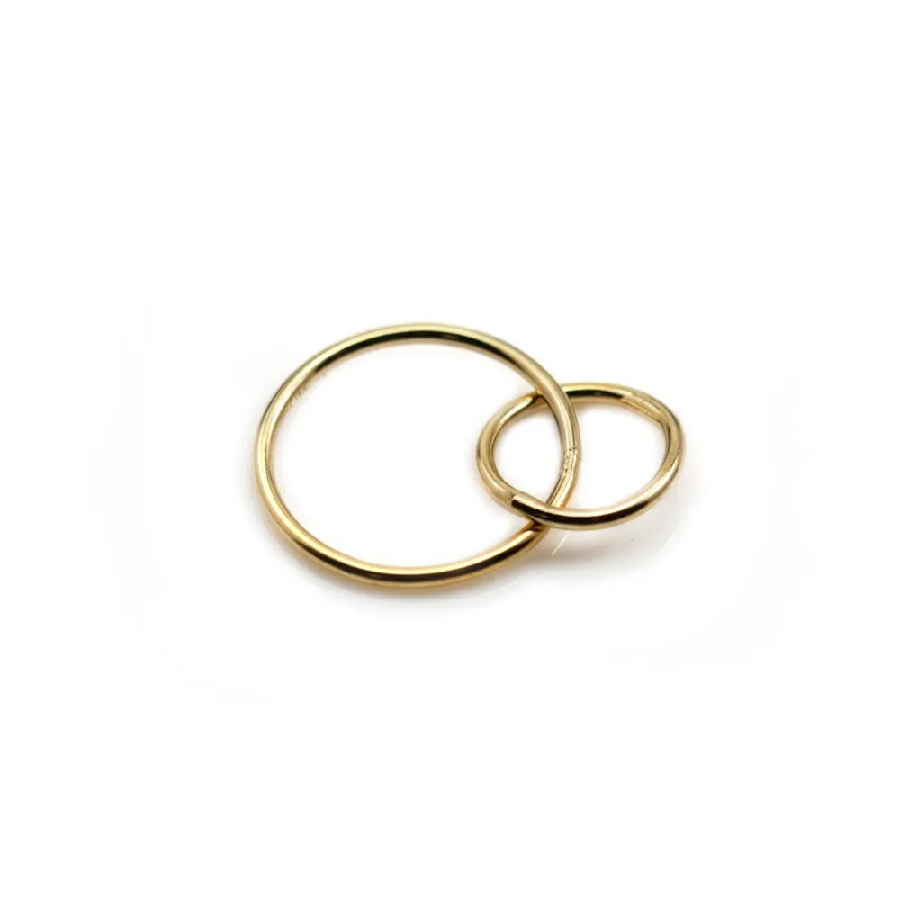 Anneaux toi et moi en gold filled 14 carats 10mm x 1pc