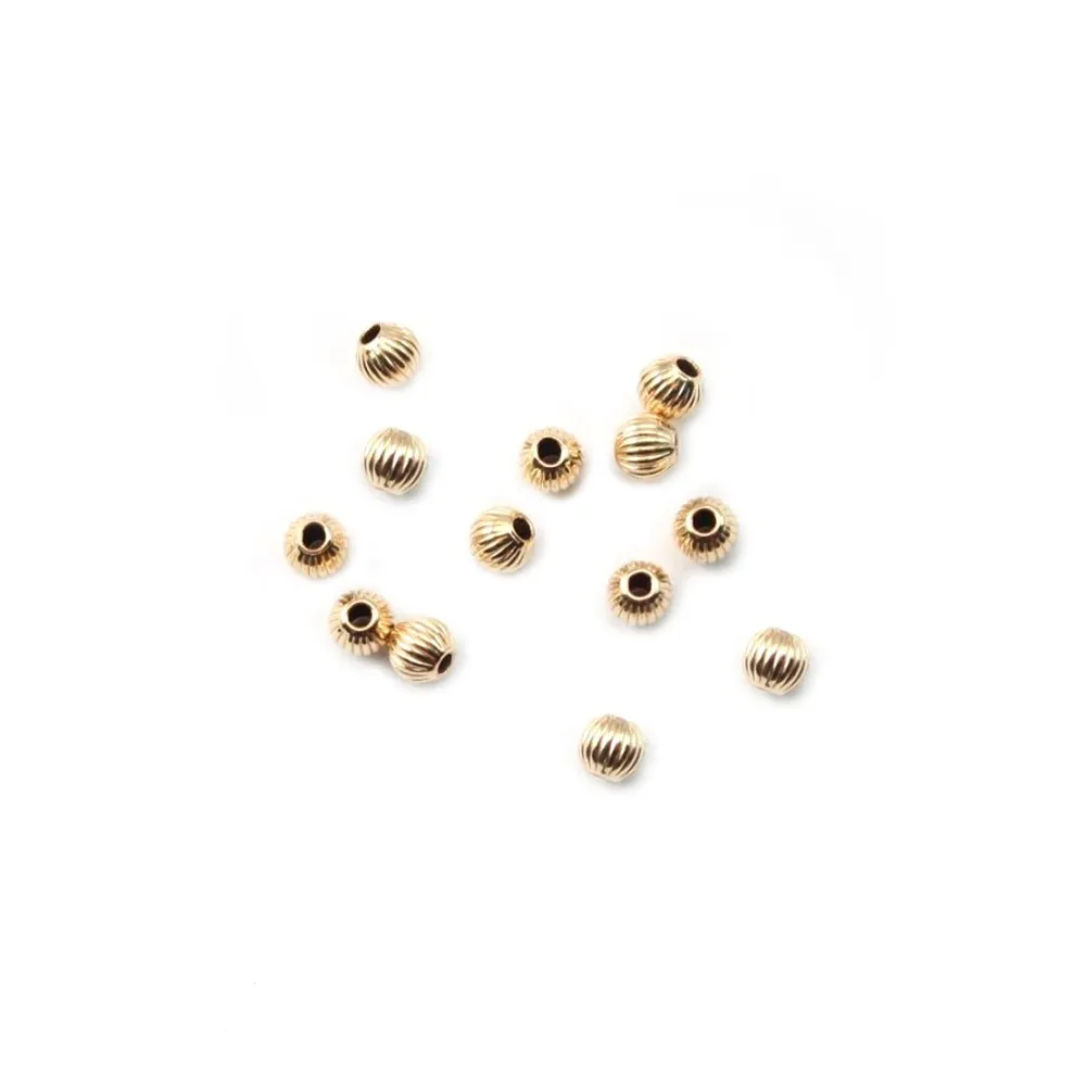 BOULE STRIEES 2X1MM GOLD FILLED 14 CARAT 1.09G 20PCS