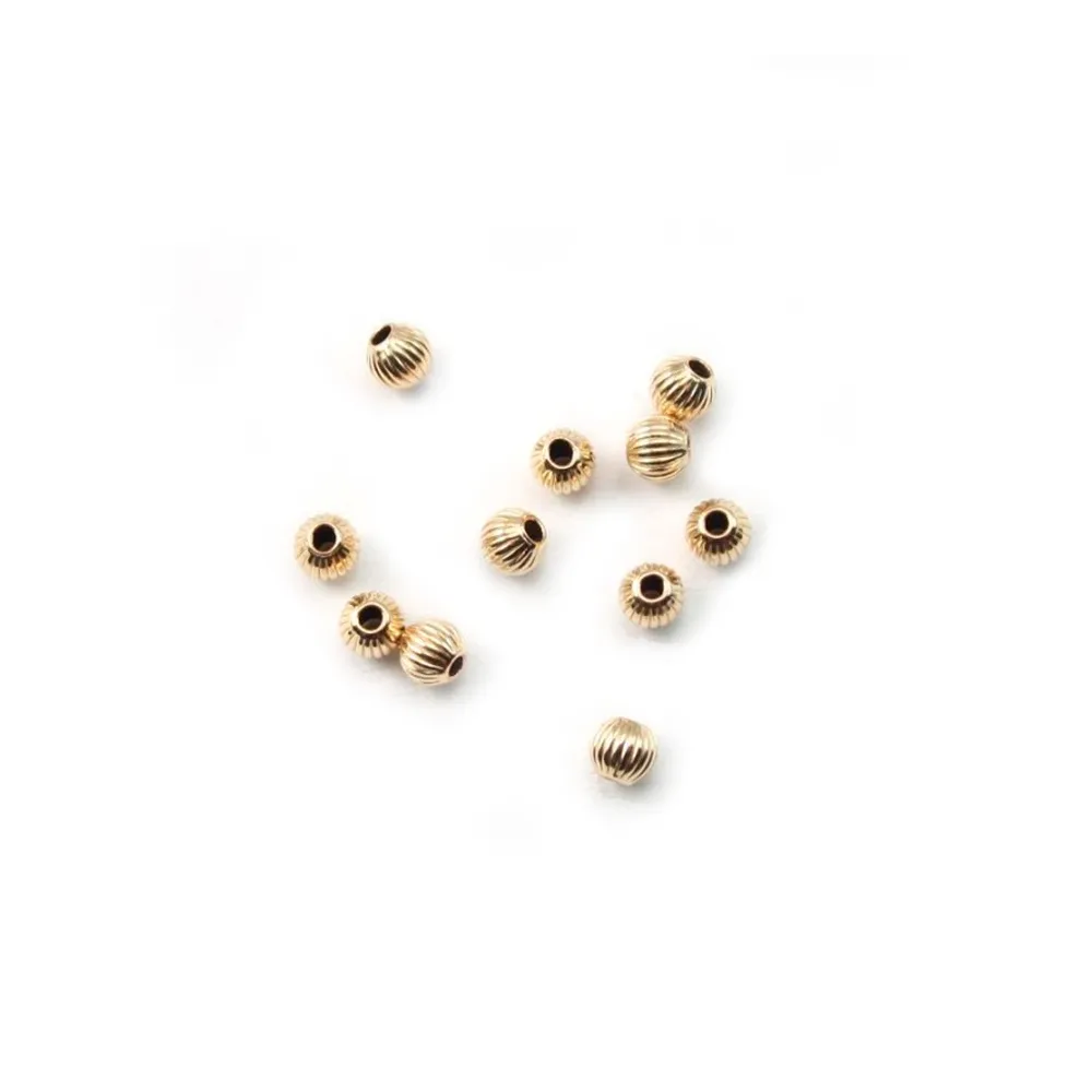 BOULE STRIEES 3X1.4MM GOLD FILLED 14 CARAT 1.84G 40PCS