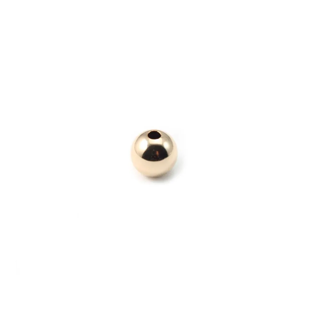 BOULE LISSE 10X2MM GOLD FILLED 14 CARAT 4.14G 5PCS