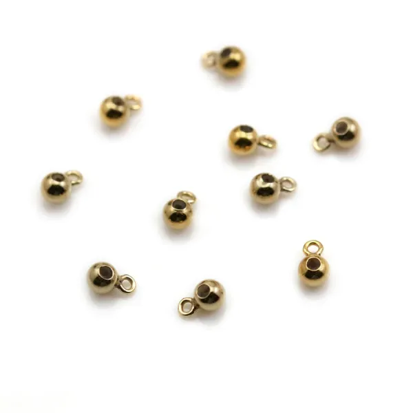 Stopper en gold filled 14k, avec 1 anneau, 3mm x 1pc