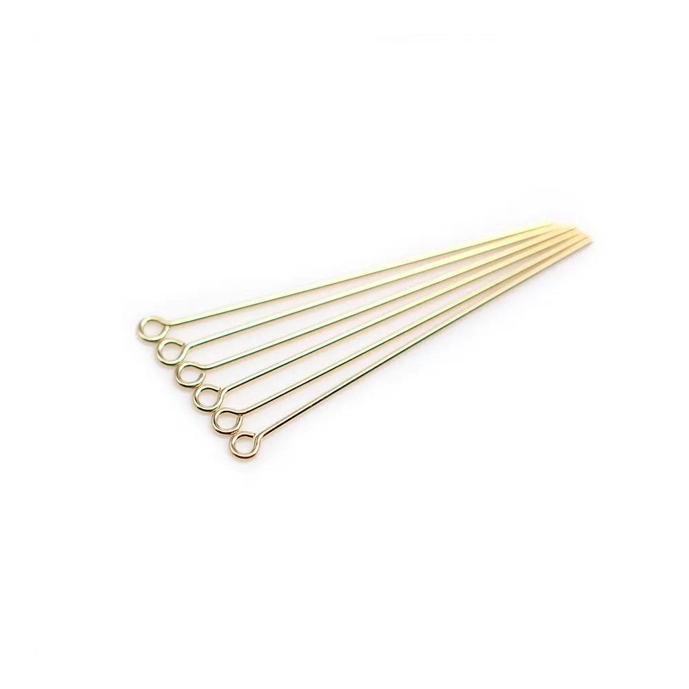 14K Gold filled 0.64 x 38.1mm Headpin with ring x 8pcs