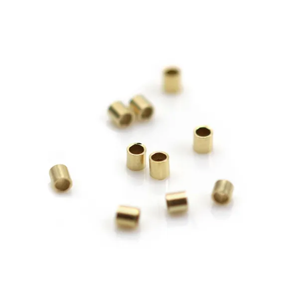 TUBE 1.6X2MM GOLD FILLED 14 CARAT 0.88G 100PCS