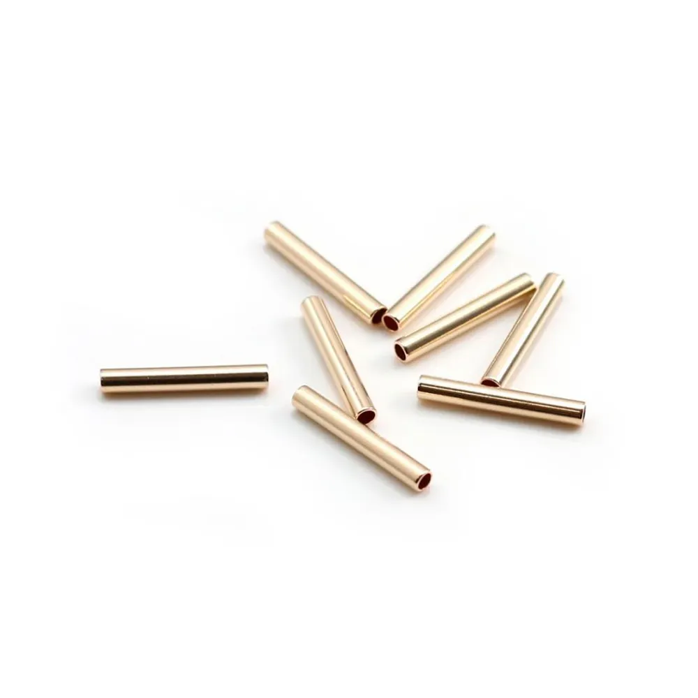 Tube droite 12.7x2mm Gold Filled 14 carats x 4 st