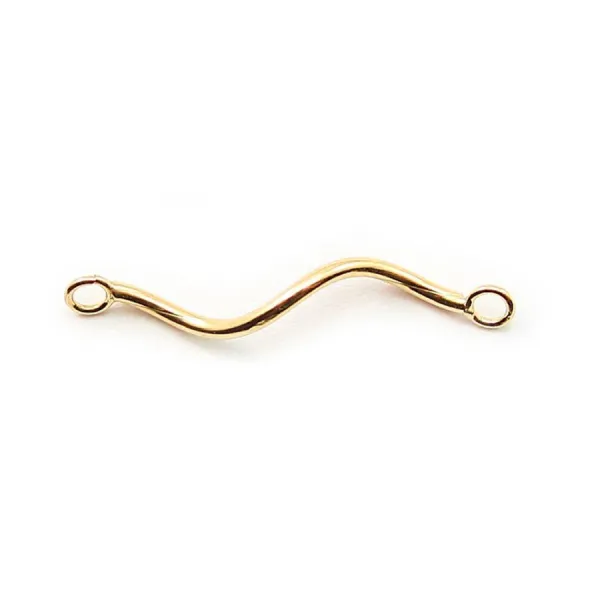 Spiral tube 22mm anneau ouvert 2.5mm Gold Filled 14 carats x 2pcs