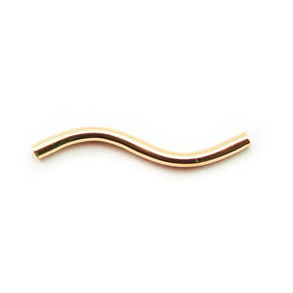 Tube twistes 20x1mm Gold Filled 14 carats x 2pcs