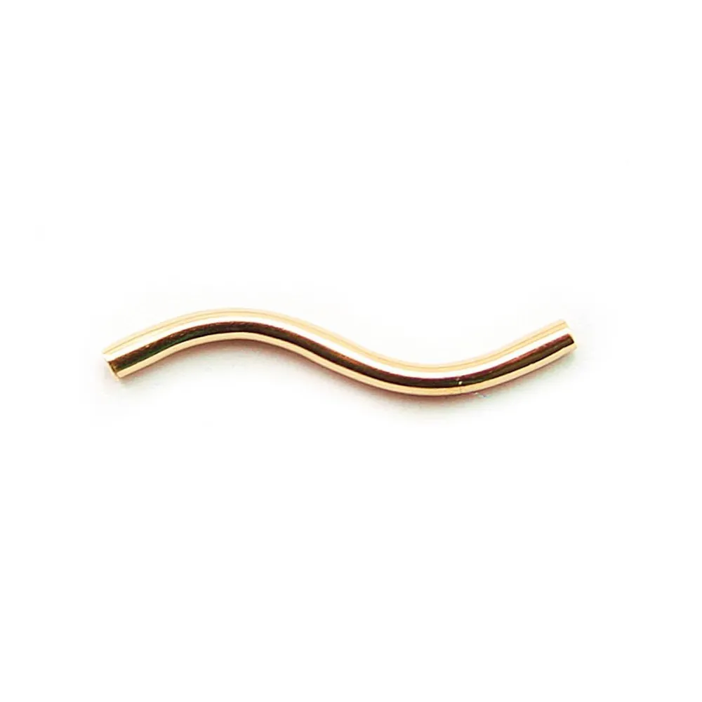 Tube twistes 20x1mm Gold Filled 14 carats x 2pcs