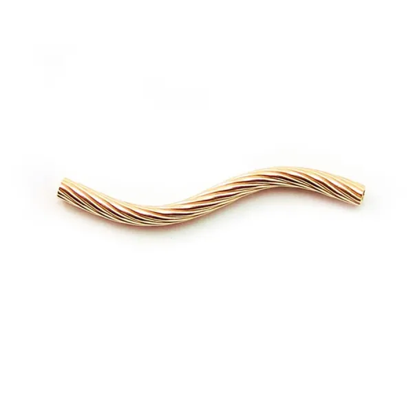 Tube twistes 20x1.5mm Gold Filled 14 carats x 2 st