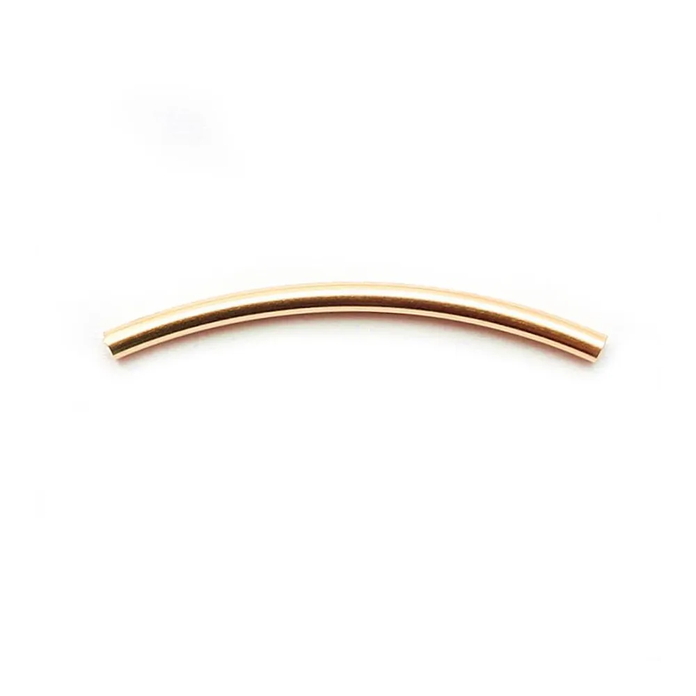 Tube incurcé 25x1.5mm Gold Filled 14 carats x 2 st