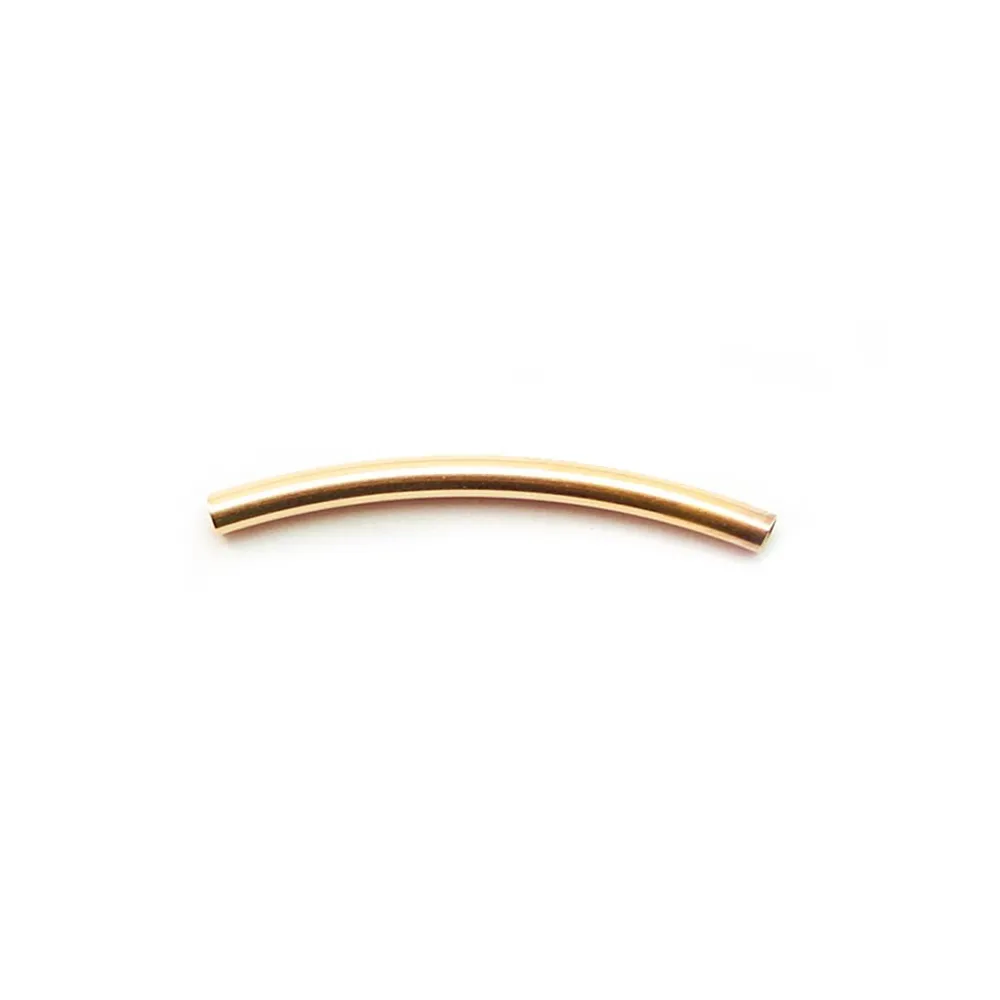 Tube incurcé 15x1.5mm Gold Filled 14 carats x 2 st