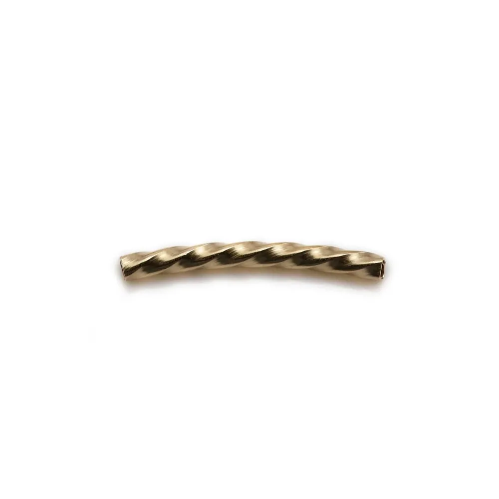 14k gold filled twisted tube 20x1.5mm x 2pcs