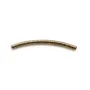 Tube motif matelassé en gold filled 14 carats 25x1.5mm x 2pcs