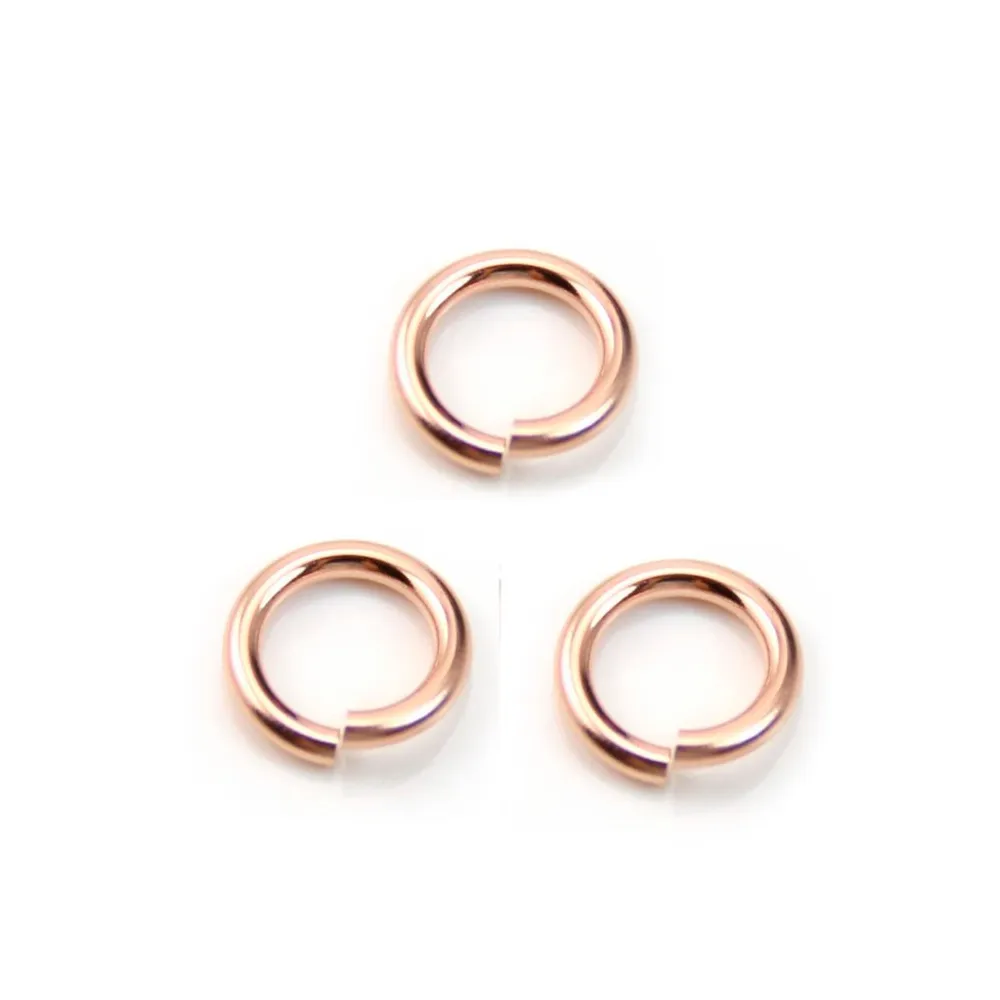 Gold filled rosé 14k anneaux ouvert 8 x1.3mm x 2pcs