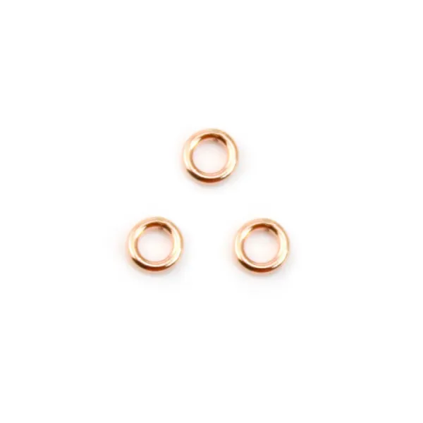 Gold filled rosé 14k anneaux fermé 0.64x3mm x 10pcs