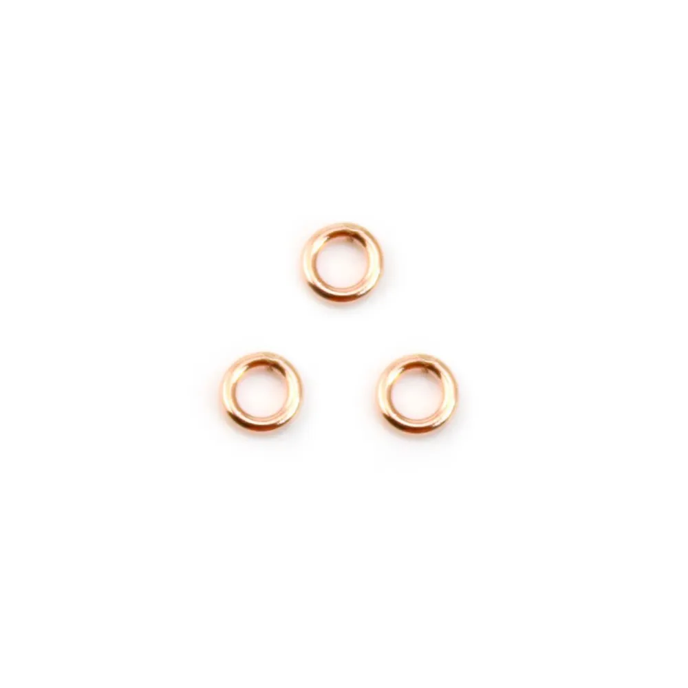 Gold filled rosé 14k anneaux fermé 0.64x3mm x 10pcs