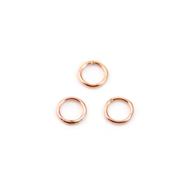 14 carats rose gold filled jumprings closed 0.64x5mm x10pcs