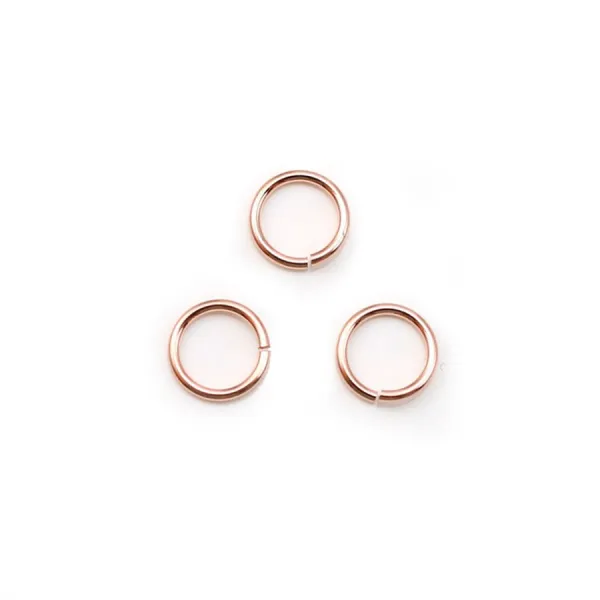 Anneaux ouverts en gold filled 14 carat rosé 0.76x5mm x 10pcs