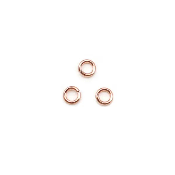 Anneaux ouverts en gold filled 14 carat rosé 0.64x3mm x 20pcs
