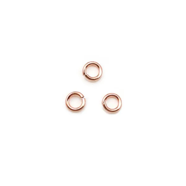 Anneaux ouverts en gold filled 14 carat rosé 0.64x4mm x 15pcs