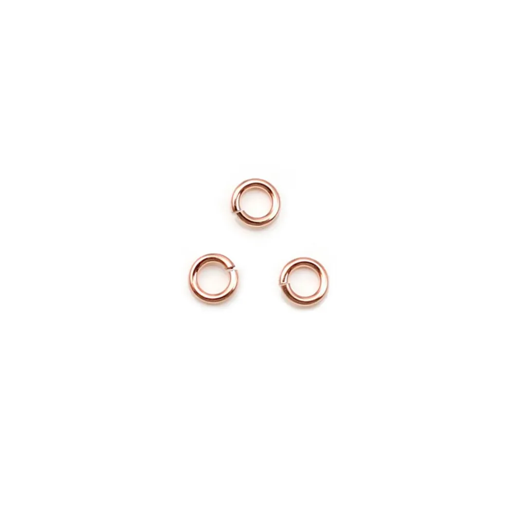 Anneaux ouverts en gold filled 14 carat rosé 0.64x4mm x 15pcs