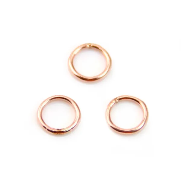 Gold filled rosé 14 carats anneaux fermé 0.64x5mm x 10pcs