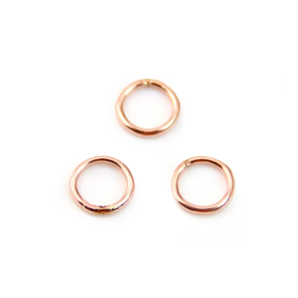 Gold filled rosé 14 carats anneaux fermé 0.64x5mm x 10pcs