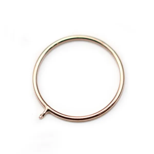 Bague en gold filled rosé 14 carats, avec une tige de 0.6mm x 1pc