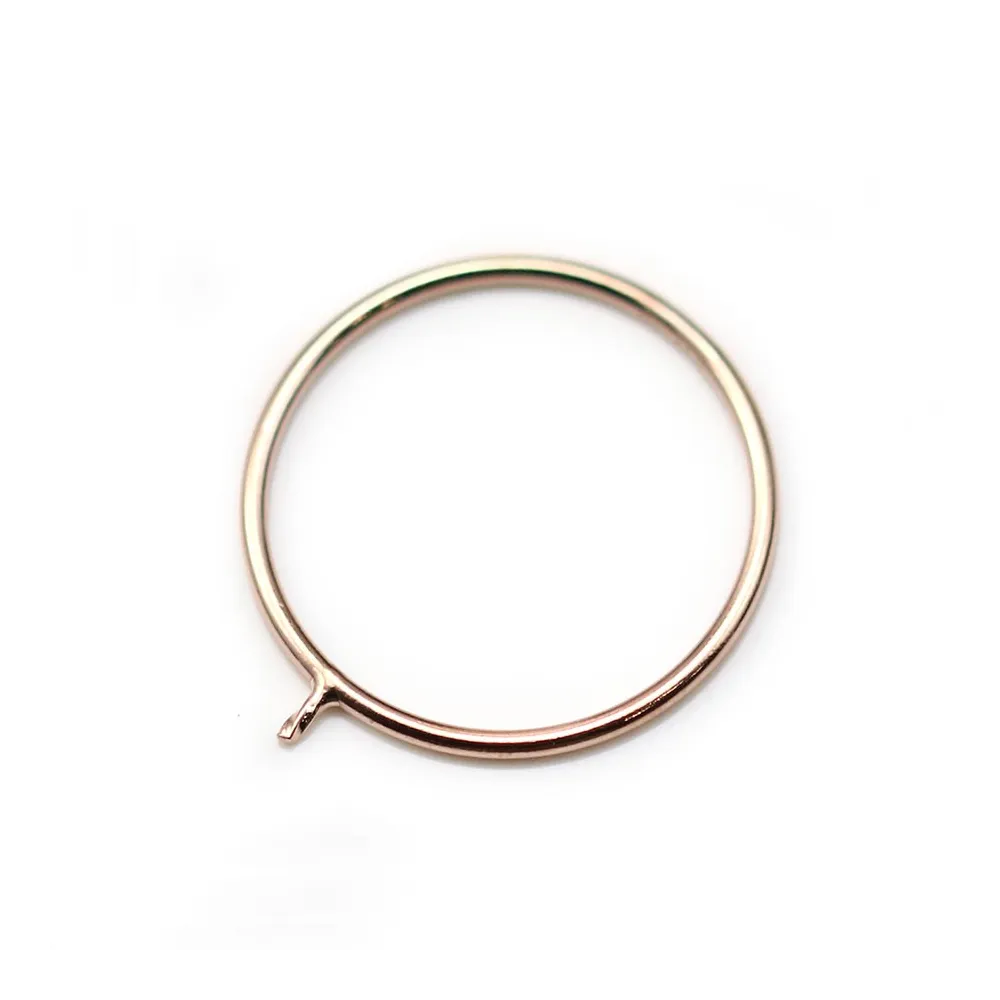 Bague en gold filled rosé 14 carats, avec une tige de 0.6mm x 1pc